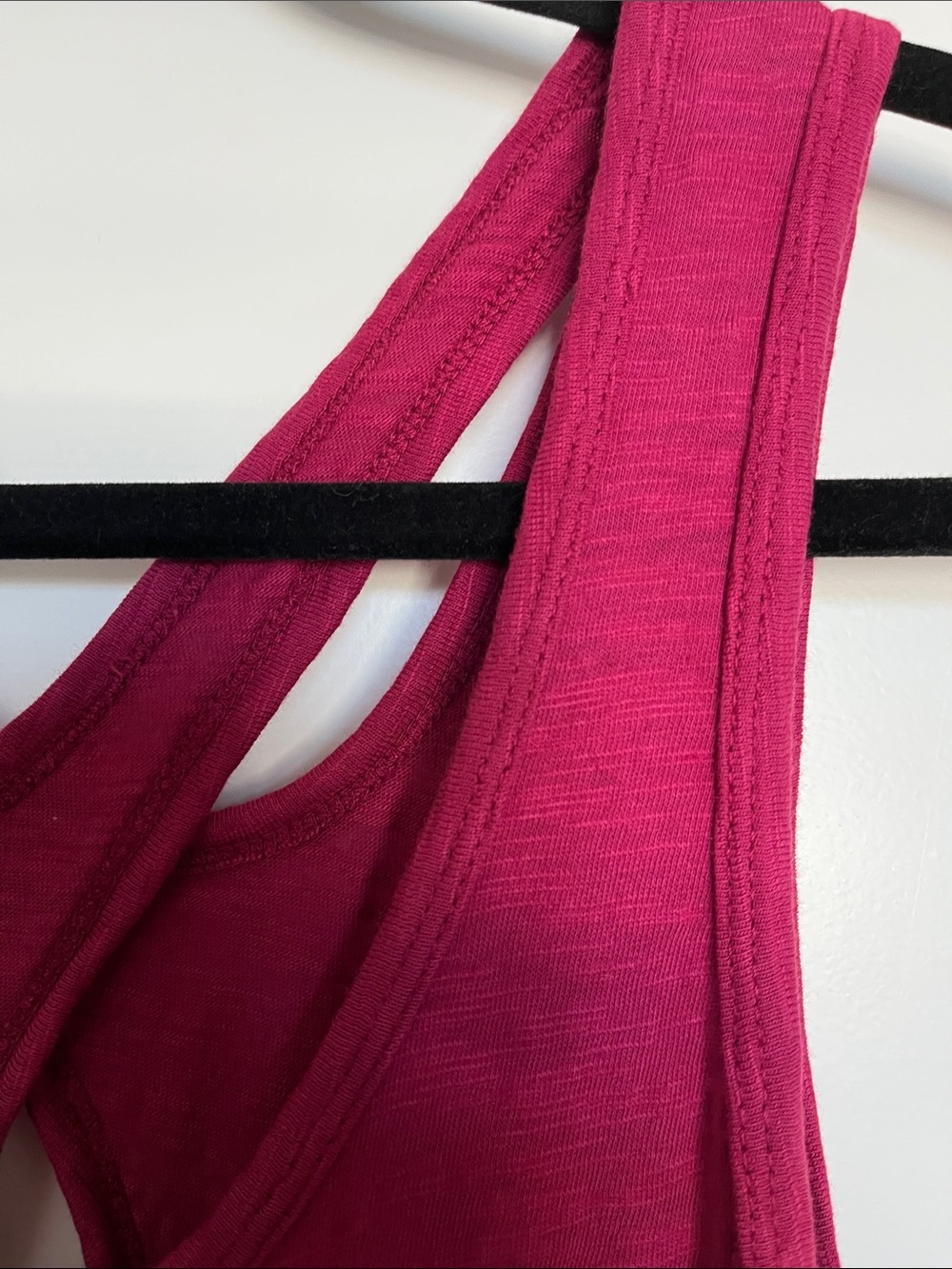 Women's Fuchsia Midi Dress - Sleeveless Crossback - Picture 6 of 11